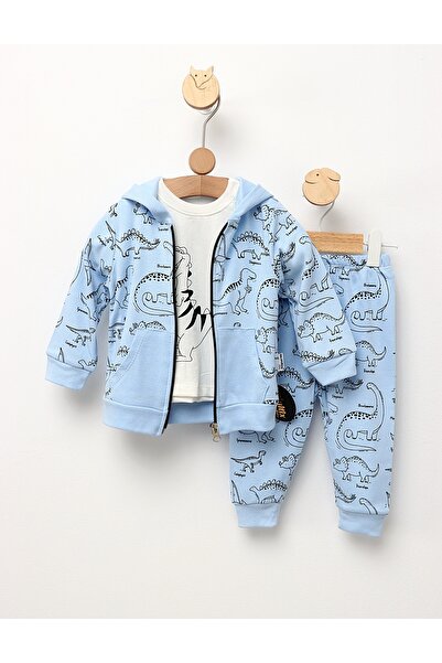 MiniKids Στολή αγοριού, Dino T-rex, μπλε μοντέλο 92 (18-24 μηνών)