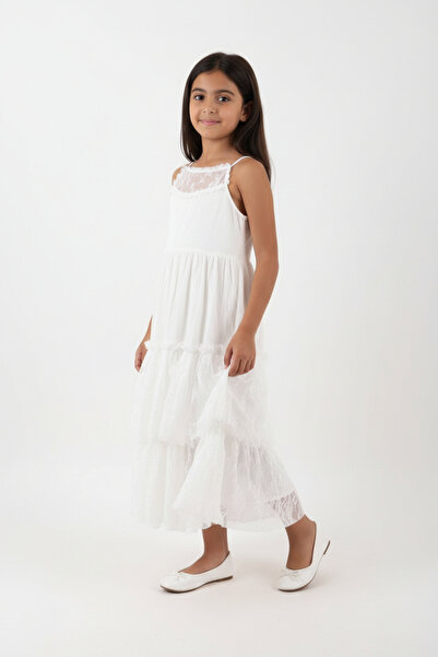 SOULTAN Strappy Lace Dress For Girls