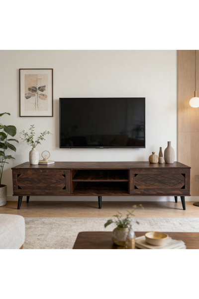 Bleco Modern High-End Luxury TV Cabinet - Wooden Living Room Furniture with N...