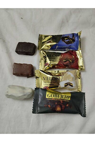 Talas Kuruyemiş 250 Gr velon sütlü,beyaz ve bitter çikolata kaplı badem parça...