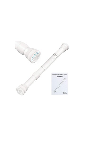 Other Adjustable Tension Rod - No Drilling, Sturdy Iron - 43-66 cm, White, Ma...