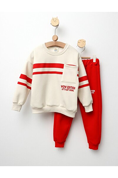 MiniKids Compleu vatuit Let\'s Get Doing rosu 128 (7-8 ani)