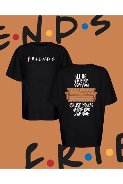 Stayberry Store F.R.I.E.N.D.S Oversize Crew Neck Regular T-Shirt and