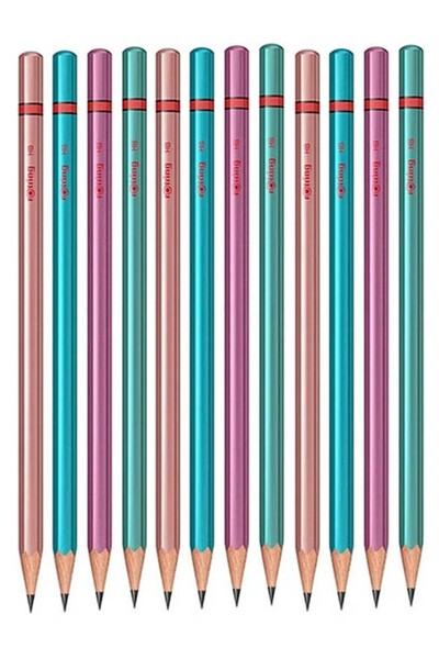 Artlantis Rotring Metallic Pencil 12 Pcs 1 Pack Black Color Pencil 4 Colors H...