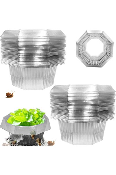 Other Anti-Snail Collars - Set of 20 Pieces, Sheer Plastic, Reusable - Ø 24 cm