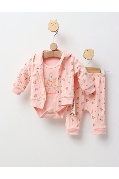 MiniKids Costumas Flowers Vibes, model corai 74 (6-9 luni)