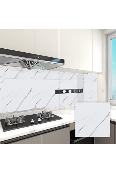 Other Self-Adhesive PVC Panels - White Marble Effect, Waterproof - 30x30 cm, ...