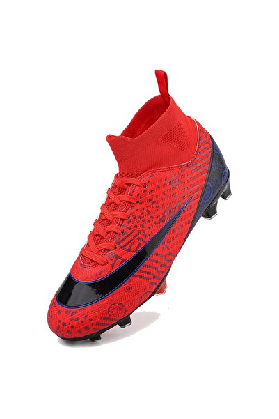 Other Men's Football Boots - Cleats, High Ankle, Breathable - Red, 45 EU