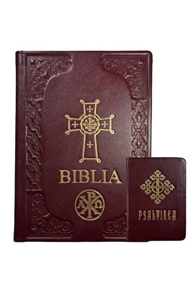Lightstorew Orthodox Bible - Large Size, Leather Cover, Burgundy + GIFT Psalt...