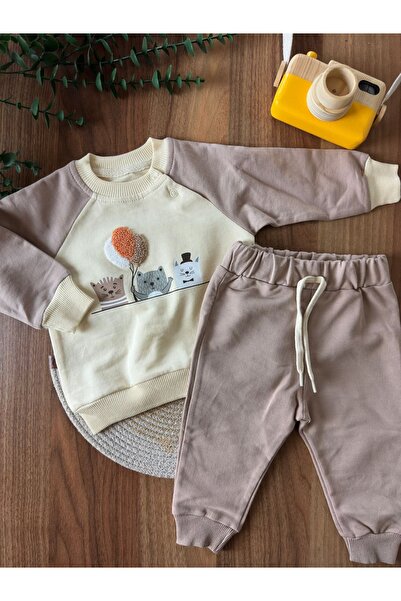 Valia Baby Cute Cat Baby Boy Double Set