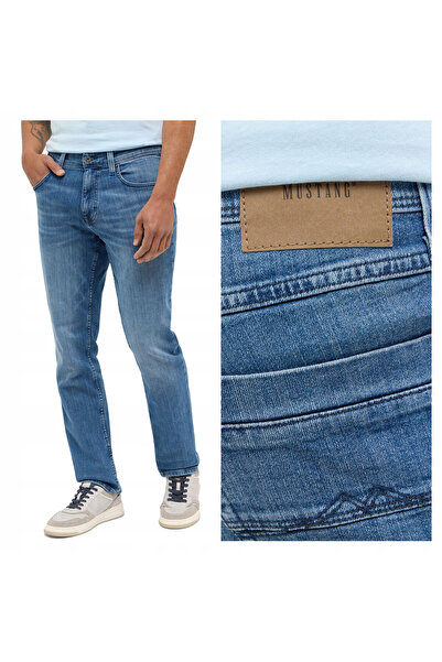 Mustang Men's Jeans, Mustang, Washington, Regular Lenght, Cotton, Zipper, 5 P...