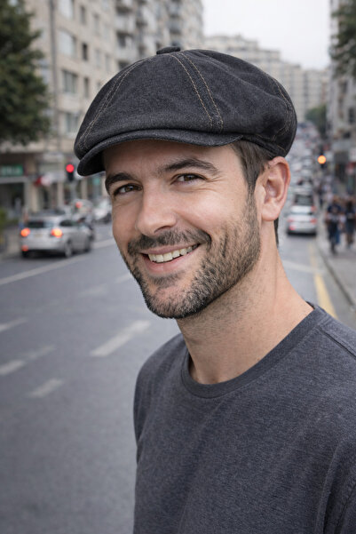 PaminBags Aksesuar قبعة بيكمون بيكي بلايندرز من قماش الدنيم المطاطي طراز UN0088