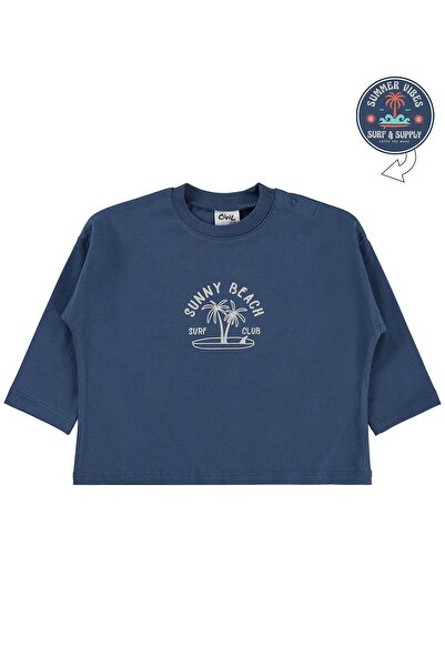 Civil Baby Hanorac cu imprimeu Summer Vibes pentru 6-18 luni - Albastru 12-18...