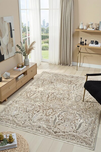 Neşem Halı Boutique SEYRAN HALI MONDE - 804 - BEJ Geleneksel Desenlere Sahip ...