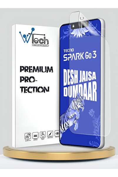 Wtech Tecno Spark Go 3 4G 2026 Premium Hydrogel Film Thin and Flexible Clear