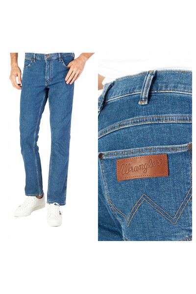 WRANGLER Blugi bărbătești, Wrangler, Greensboro, lungime normală, bumbac, fer...