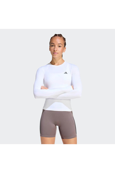 adidas Primelift Essentials Workout White Women's Long Sleeve T-Shirt Kd2211