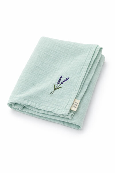 SUNYOGA Lavender Embroidered Meditation Shawl – Cotton Muslin Yoga Shawl-Brea...