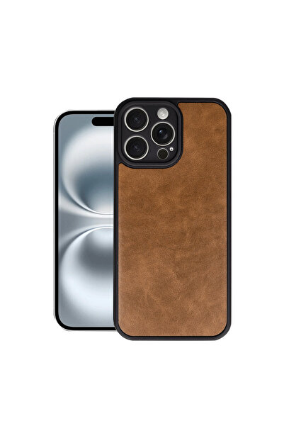 cepmoda iPhone 16 Pro Max Compatible Leather Look Phone Case Shock Absorbing ...