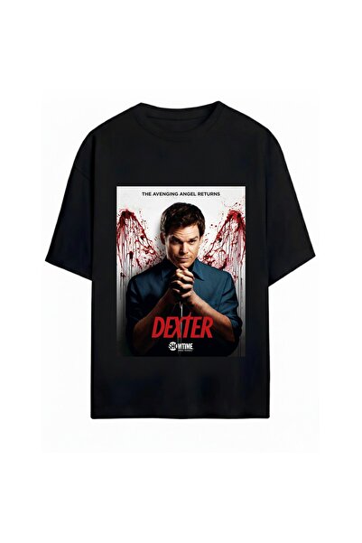 SVART WEAR تي شيرت ديكستر مطبوع للجنسين مقاس كبير
