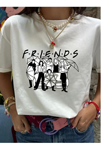 Tubinyoo Friends Printed Unisex Oversize T-Shirt