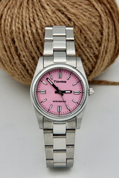 TOMRİS All Steel Women's Wristwatch, Waterproof , Pink Women's Wristwatch