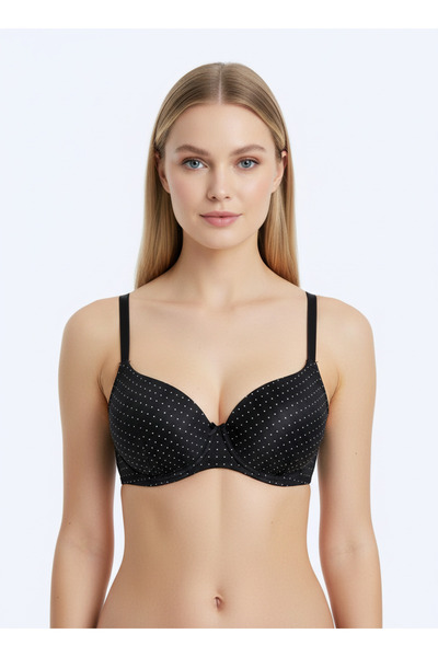 BUTİK1AVM Women's Bra with Stone Detail and Hand Support