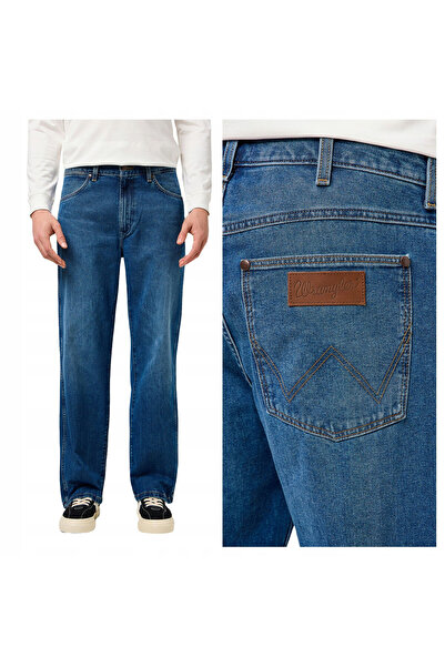 WRANGLER Blugi bărbătești, Wrangler, bumbac, lungime normală, fermoar, 5 buzu...
