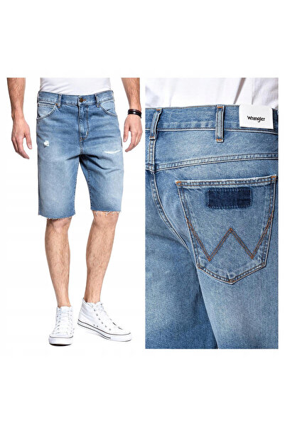WRANGLER Blugi bărbătești, Wrangler, bumbac, pantaloni scurți, fermoar, 5 buz...