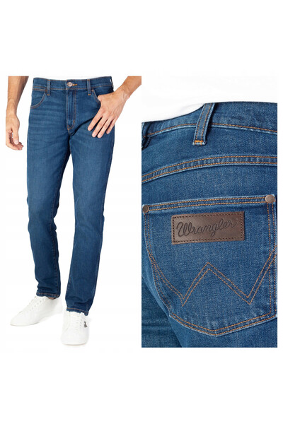 WRANGLER Blugi bărbătești, Wrangler, Larston, lungime normală, bumbac, fermoa...