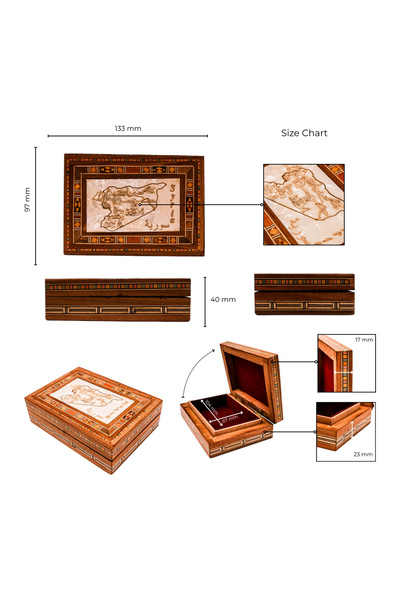 generi Traditional Handmade Mosaic Wooden Box – Mother of Pearl Inlay