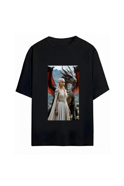SVART WEAR Game of Thrones Printed Unisex Oversize T-Shirt