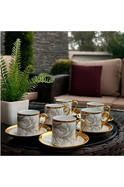 Generis طقم أكواب مزخرفة - 6 أكواب مع صحون