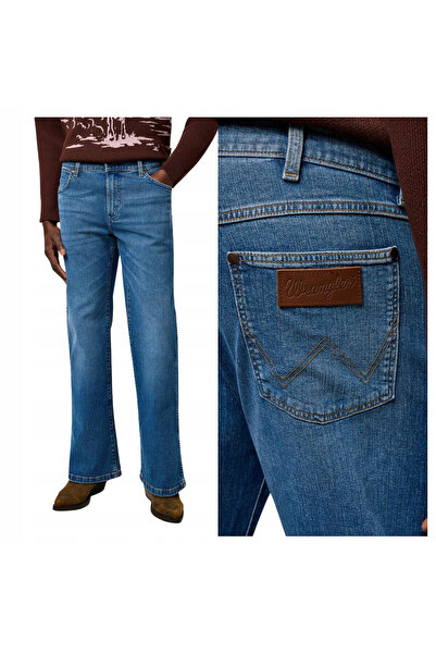 WRANGLER Blugi bărbătești, Wrangler, bumbac, lungime normală, fermoar, 5 buzu...