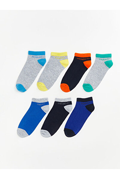 LC Waikiki Rmz Gi̇yi̇m Farkiyla Boys' Booties Socks 7-Pack