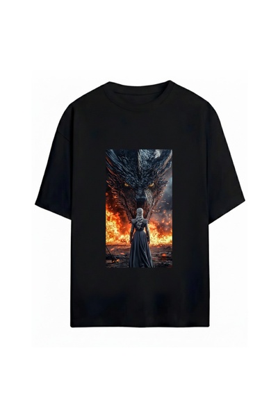 SVART WEAR Тениска  "Игра на тронове " с принт, унисекс, овърсайз