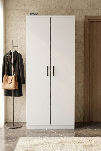 BAGAX Kapaklı Ayakkabılık Dolap | 5 Raflı Çok Amaçlı Depolama Ünitesi Beyaz 7...