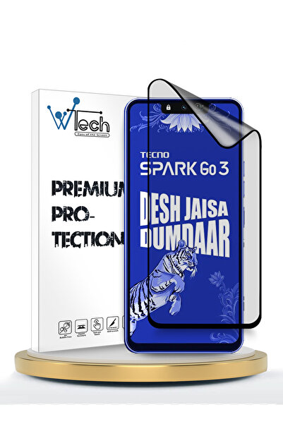 Wtech Tecno Spark Go 3 4G 2026 Premium Nano Ceramic Full Glue Full Cover Matt...