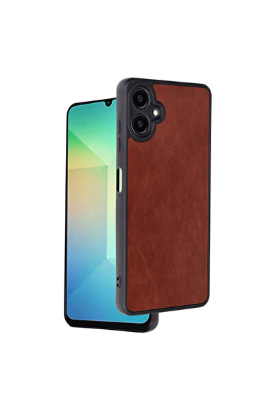 cepmoda Samsung Galaxy "A06" Premium Leather Coated Case - Silicone Cover wit...