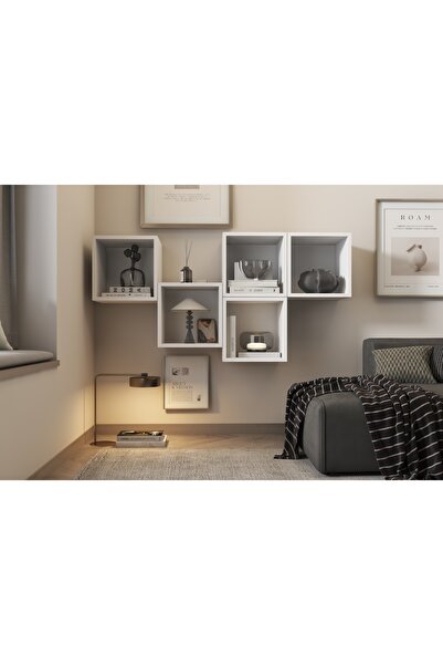 nettrends.net the new trend of shopping 5’li Beyaz Dekoratif Duvar Rafı Seti ...