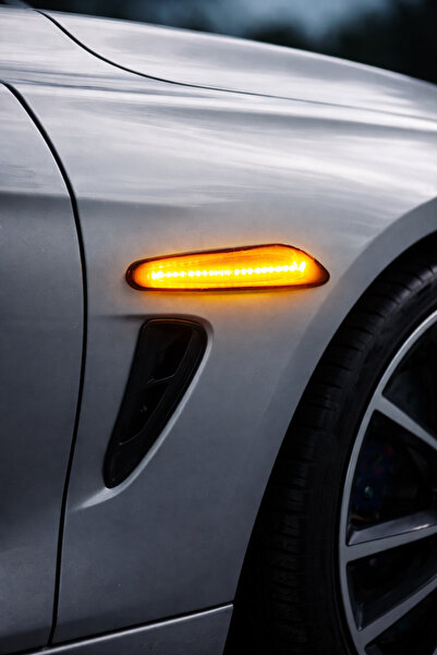 KLCS BMW E60 E61 E90 E91 E92 E93 E 46 Düz Ledli Çamurluk Sinyali Sağ Sol Takı...