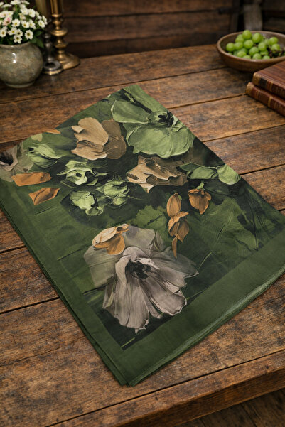 cember Çiçek Desenli Pamuk Şal