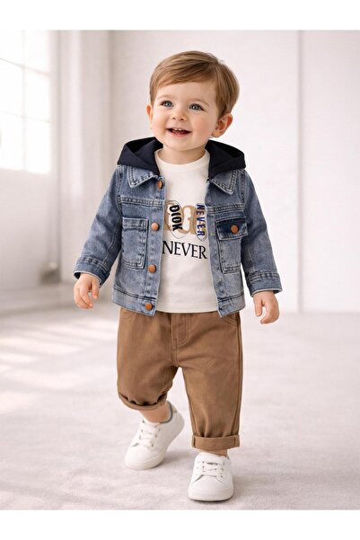 Concept. Concept Kot Kapşonlu Ceketli 3'lü 6-18 Ay Takım - Lacivert 18-24 Ay