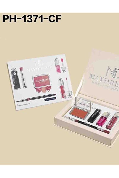 MAYDREAM طقم بيج ارواج+جلوس+محدد شفايف + احمر خدود بودرة PH-1371C