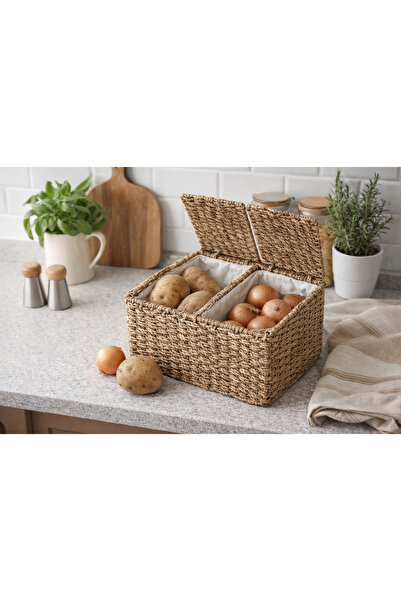ADA Ahşap oyma ve çerçevecilik Wicker Basket Potato Onion Basket