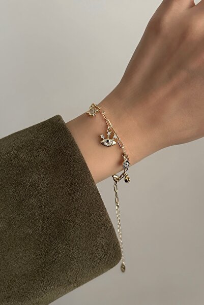 Okko Store Eyelash Eye Charm Bracelet