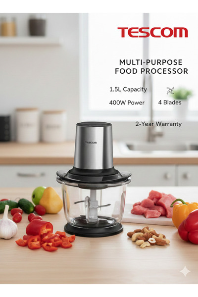 TESCOM MULTI PURPOSE FOOD PROCESSOR 1.5L