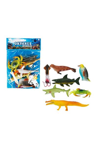 lowell home S01000713 OCEAN ANIMALS BYK.BAG 7 Pieces-SUN