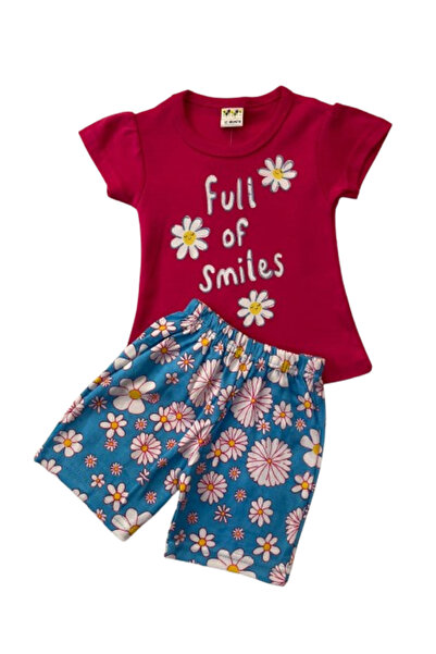 GENERAL Girls' floral pajama set, pink - 12-24 months