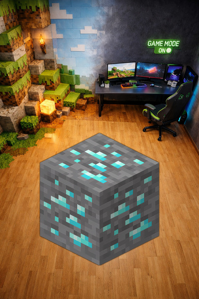 Charmbi Block Patterned Non-Slip Base Machine Washable Gaming Player Gamer Te...